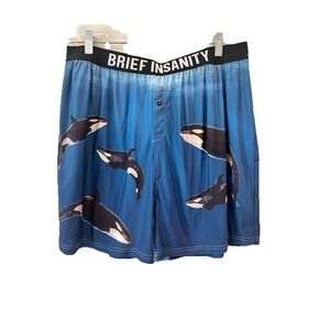 Brief Insanity Boxers Whale Orca Killer Shorts Underwear  XL New
